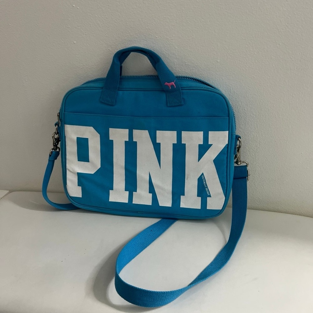 PINK Victoria's Secret Turquoise Laptop Bag